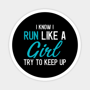 Funny Running Runner Marathon Running Mom Girl Magnet